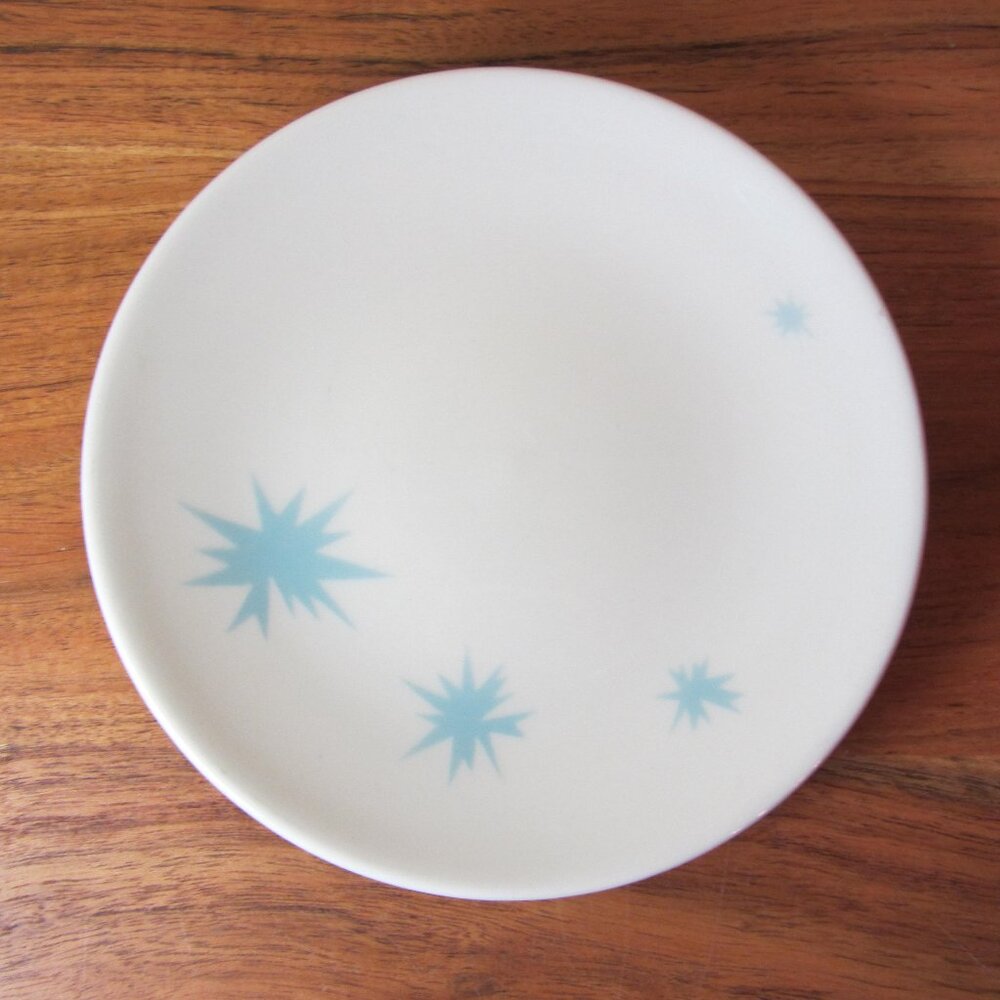 3 for $36 - Mayer vintage plate atomic blue stars 158 MCM  (w3565)